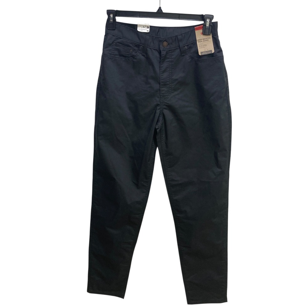 Levis High Waisted Mom Jeans‎ Black Tapered Leg Womens Size 29x30 New 9473